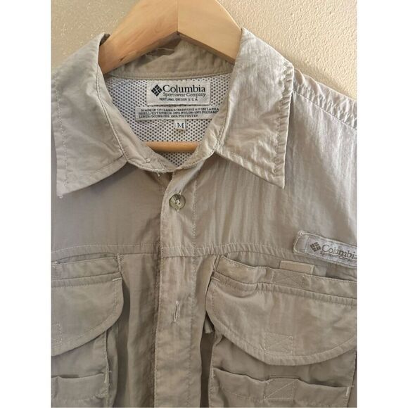 Columbia | Shirts & Button Downs | Men’s Khaki Quick Dry PFG Short Sleeve Top Si - Picture 2 of 4